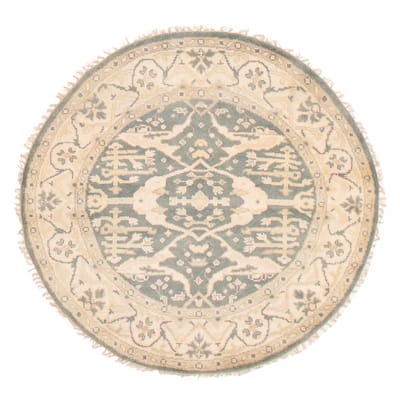 ECARPETGALLERY Hand-knotted Royal Oushak Grey Wool Rug - 4'9 x 4'9