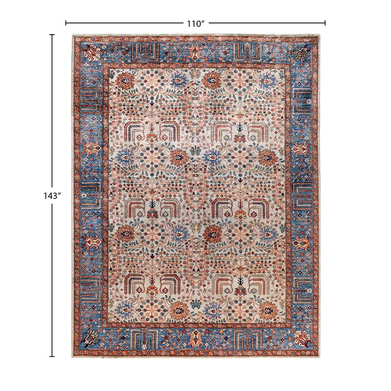 Serapi One-of-a-Kind Hand-Knotted Area Rug - Gray - 9' 2" x 11' 11"