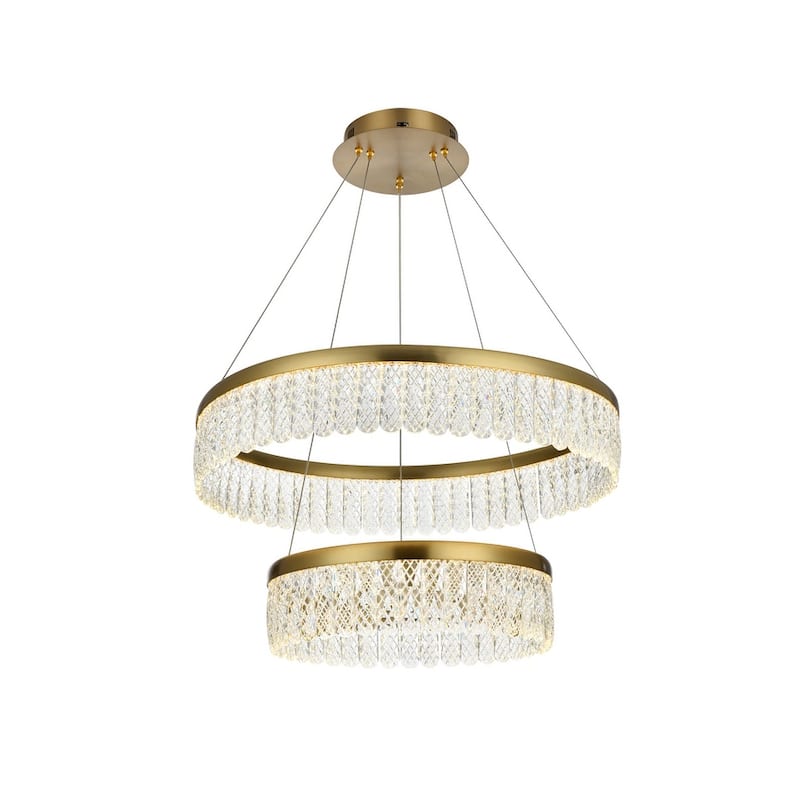Elegant Lighting 2060G24 Rune 24" Wide LED Ring Chandelier - 3006