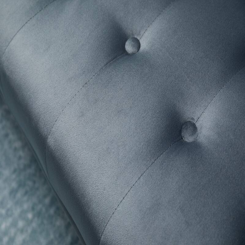 Velvet Sofa Bed, Golden Legs, Easy Assembly for Small Spaces