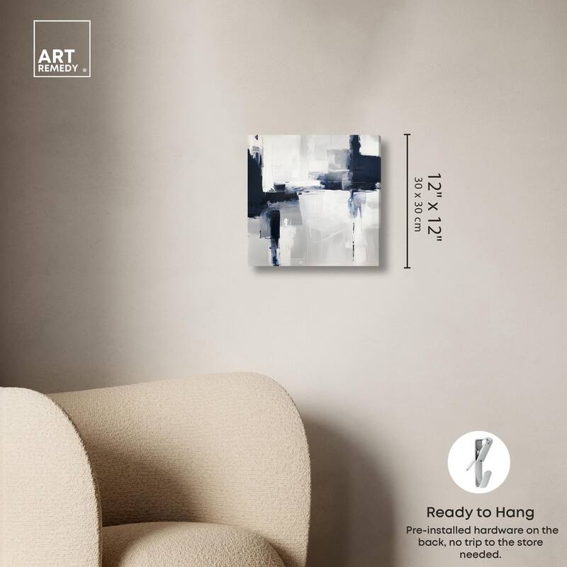 Porcelain Blue on White II Canvas by Art Remedy, Gallery Wrapped