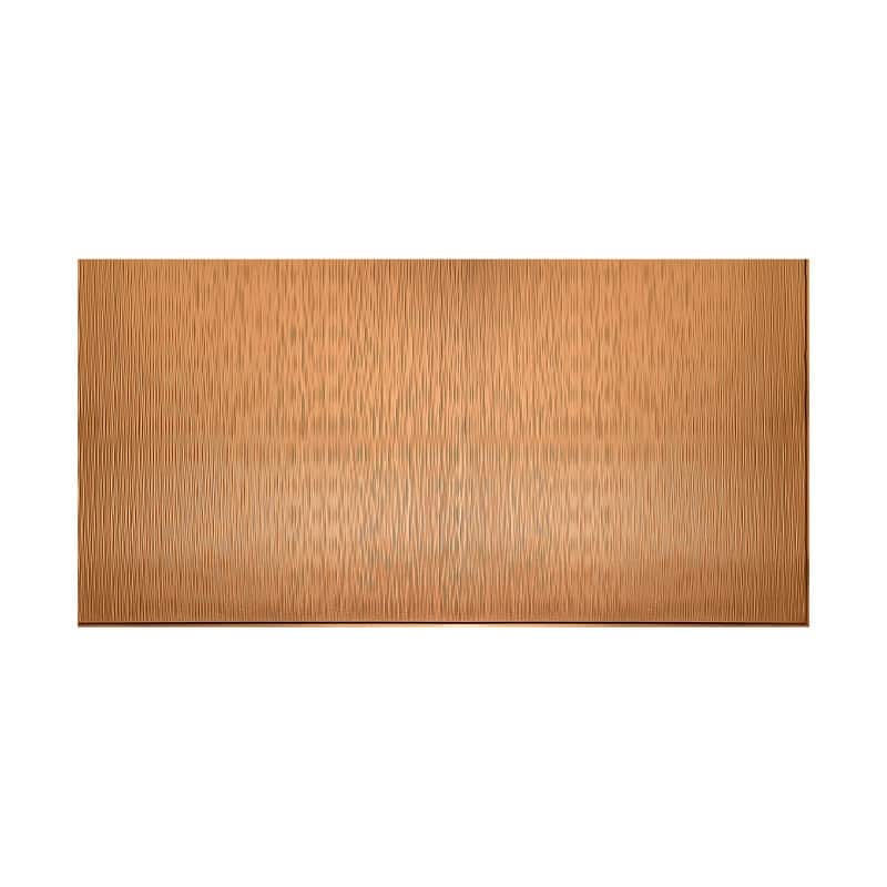 FASÄDE Ripple Vertical 4-foot x 8-foot PVC Wall Panel in Polished Copper - 4 x 8