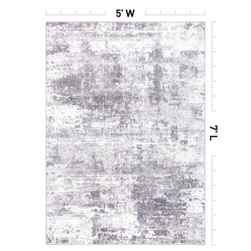 World Rug Gallery Distressed Abstract Area Rug