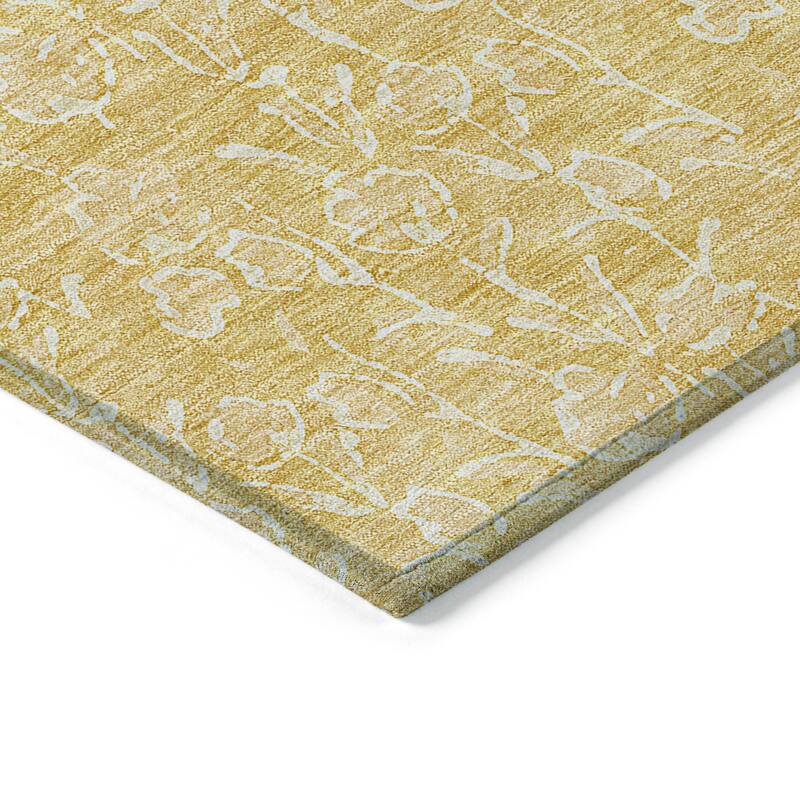 Machine Washable Indoor/ Outdoor Chantille Modern Floral Impressions Rug