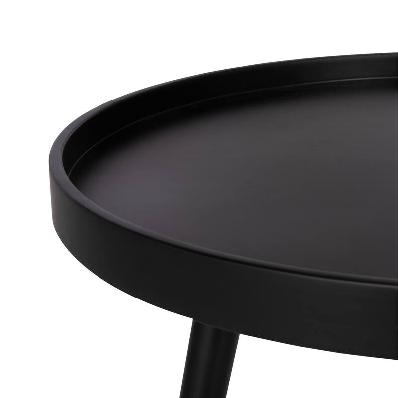 SAFAVIEH Luissa Round Tray Top Side Table - 23.6" x 23.6" x 17.7" - 23.6" x 23.6" x 17.7" - 24Wx24Dx18H