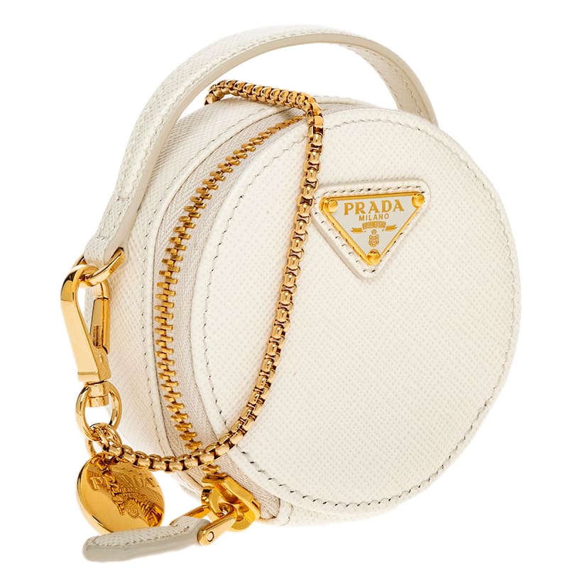 Prada Saffiano Round Leather Mini Bag