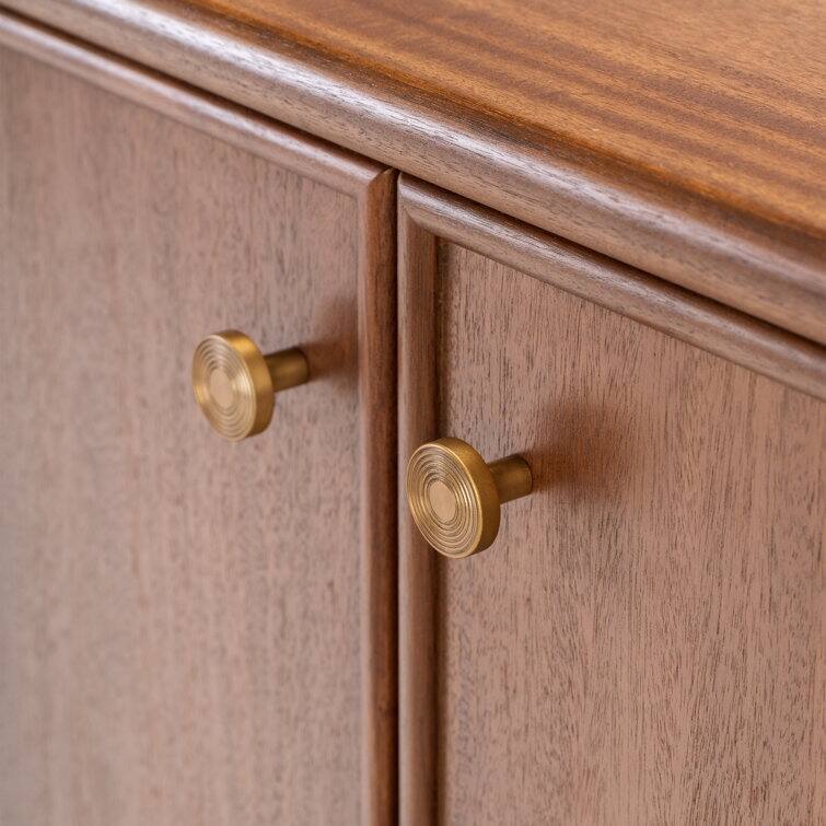 Studio London Ellis Walnut Acacia Sideboard with Ribbed Solid Wood Legs