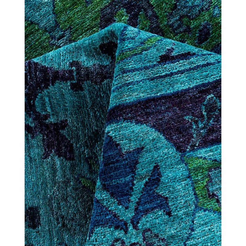 Contemporary Overdyed Wool Hand Knotted Area Rug - 6' 1" x 8' 5"