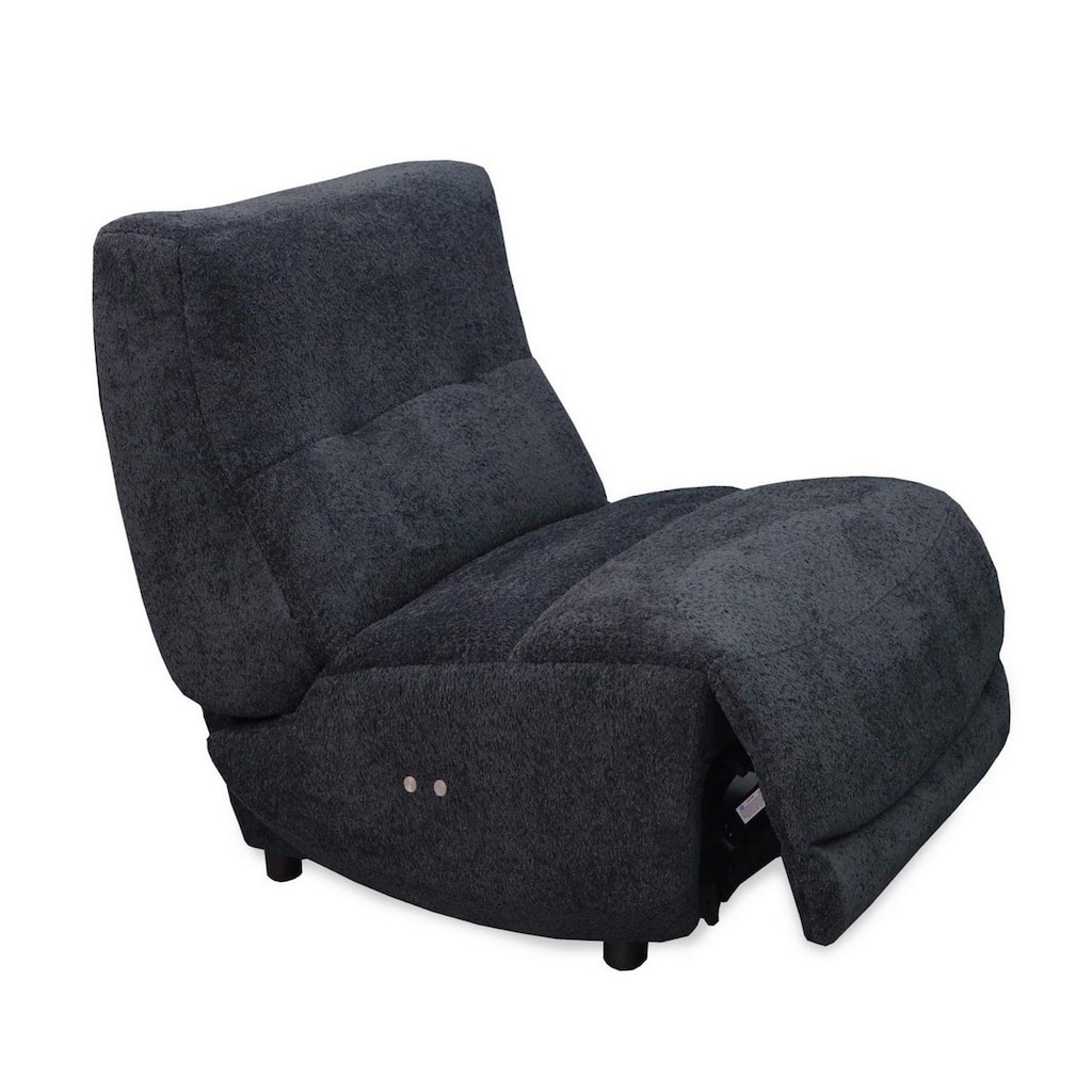 Ani 43 Inch Small Power Electric Recliner Chair, Modern Dark Gray, Black