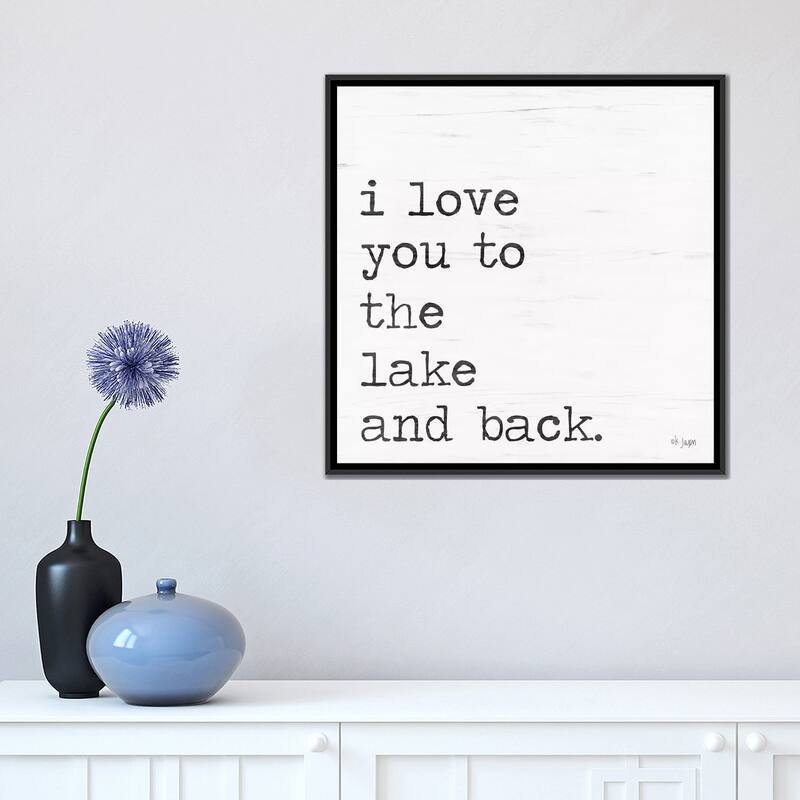 iCanvas "I Love You To The Lake and Back" by Jaxn Blvd. Framed Canvas Print