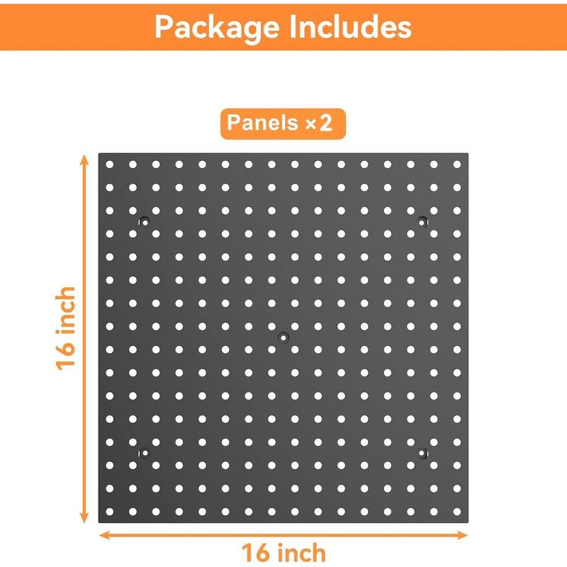 TNINE 2PC Pegboard Panels, Black Bed Bath & Beyond 40124287