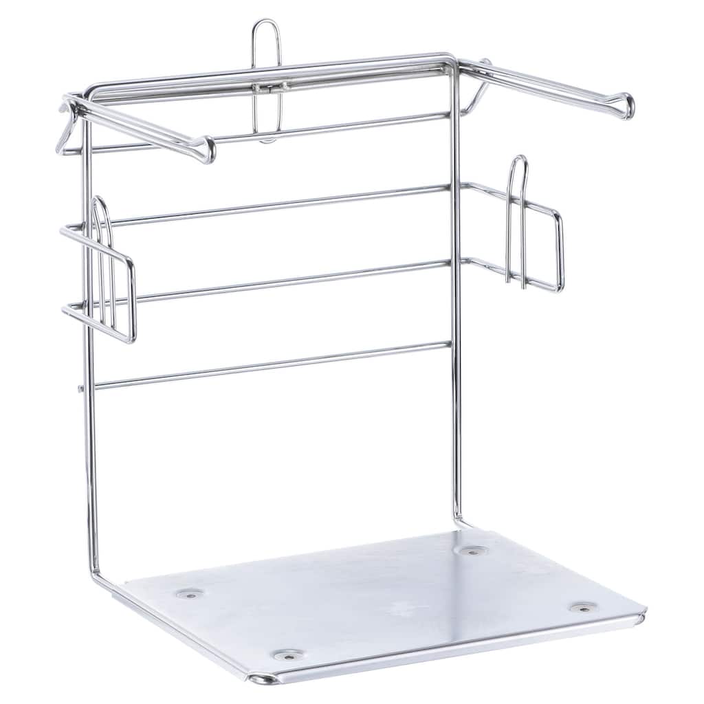 T-Shirt Shopping Bag Rack Stand Store Holder Dispenser Grocery Bag Holder - Silver