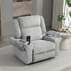 preview thumbnail 6 of 36, 270° Swivel Velvet Recliner, Extra Wide Power Recliner Chair w/Heat Massage - USB & Type C Charging Port
