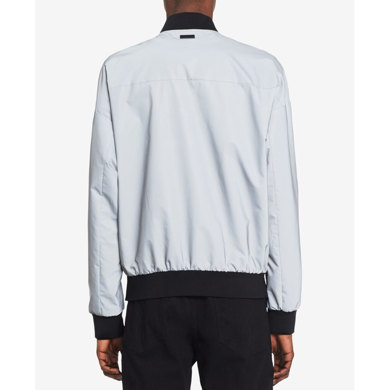 calvin klein reflective bomber jacket