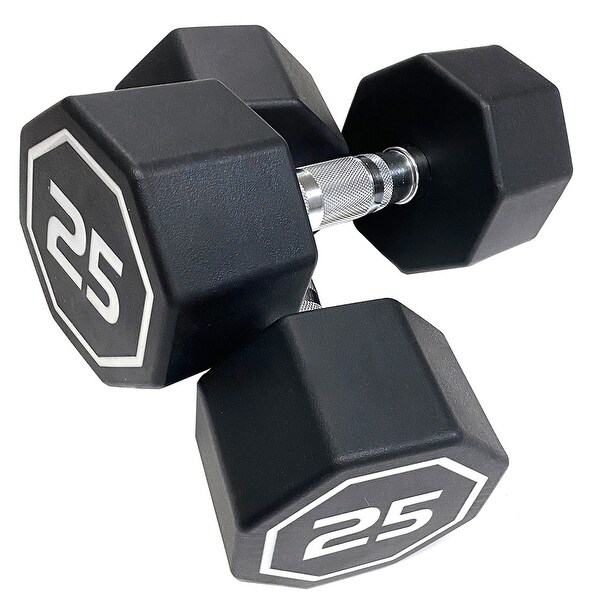 Set of 2 Premium Octagonal Dumbbell Set 20 lbs Chrome Plated Handle Large Numbers for Push Ups Bed Bath Beyond 42292974