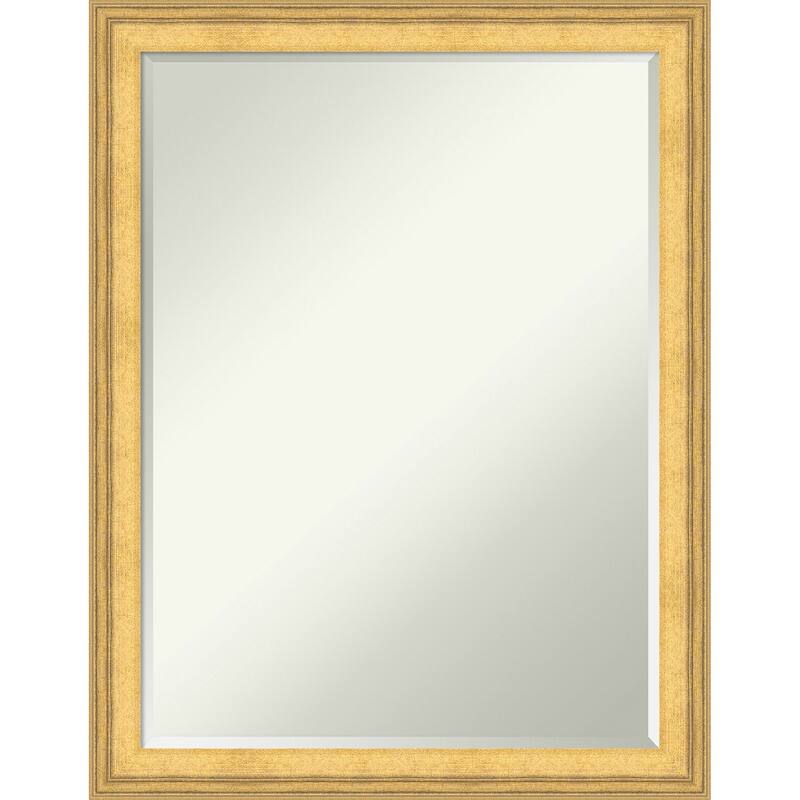 Owen Half-Inch-Bevel Framed Bathroom Vanity Wall Mirror - Owen Gold - 21 x 27 in