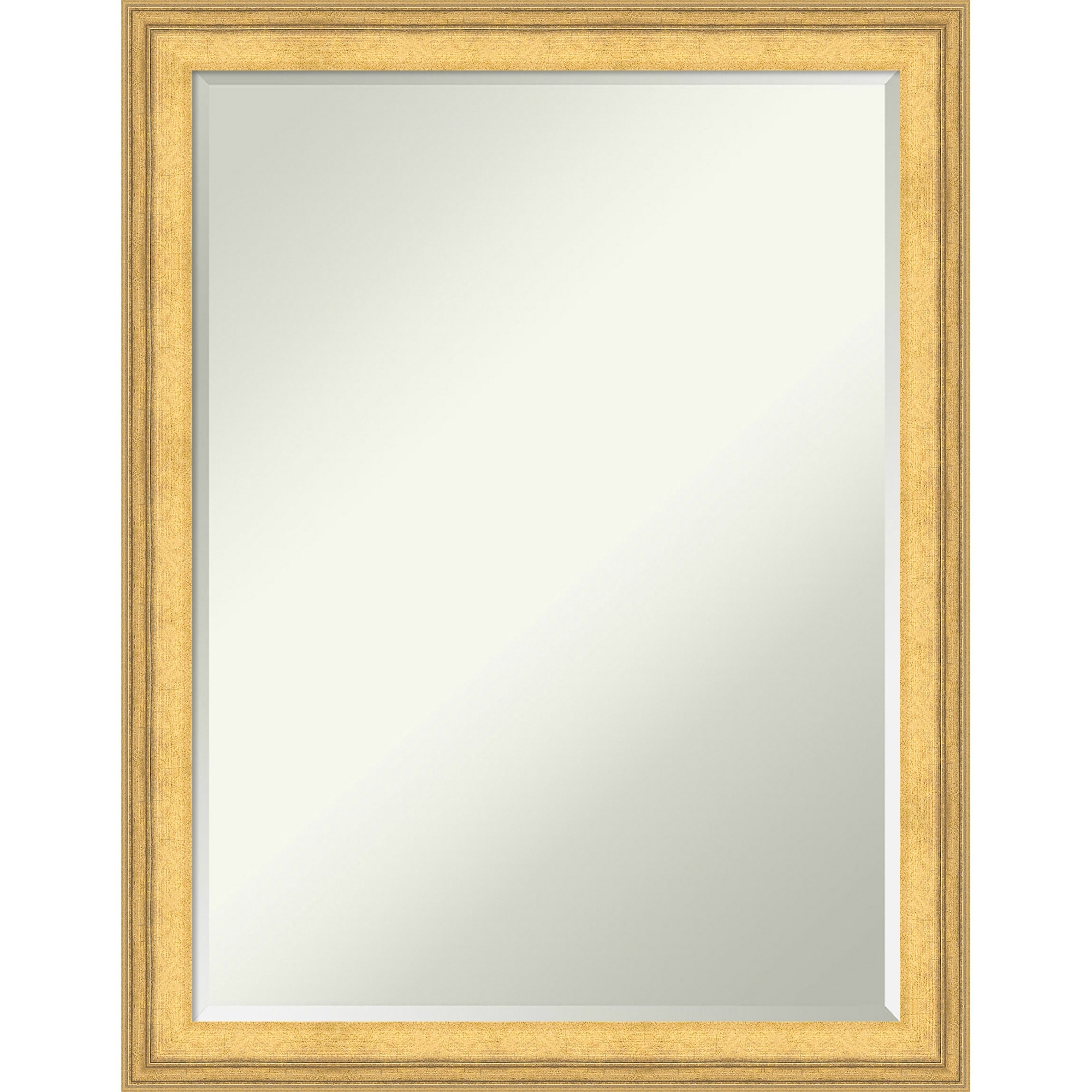 Owen Half-Inch-Bevel Framed Bathroom Vanity Wall Mirror - Owen Gold - 21 x 27 in