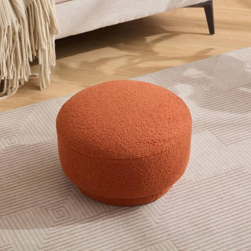 Modern Teddy Upholstered Mushroom Shape Ottoman