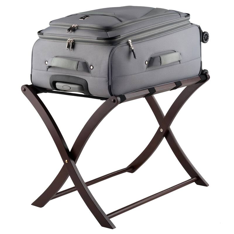 Brown Foldable Luggage Rack/Shelf for Home
