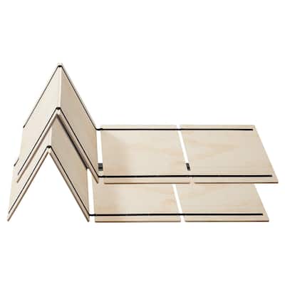 Natural Wood Pine Plywood Foldable Bunkie Board with Ventilated Webbing Straps