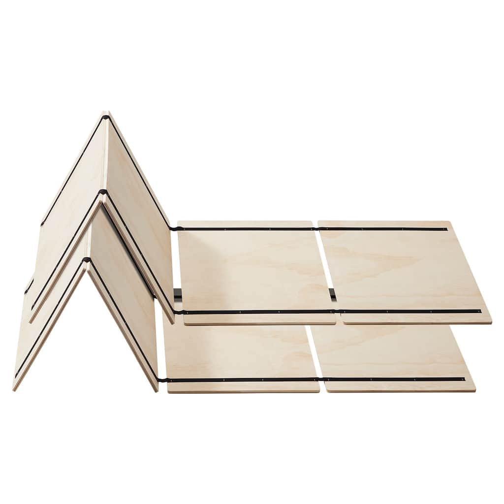 Natural Wood Pine Plywood Foldable Bunkie Board with Ventilated Webbing Straps