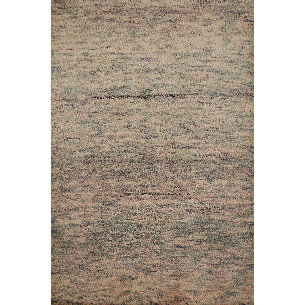 Hand Knotted Oriental 100% Wool Carpet Modern Abstract Brown Gabbeh Area Rug - 3' 0'' X 2' 1''
