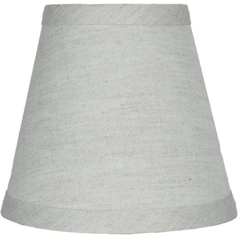Oatmeal Pure Linen Chandelier Lamp Shade, 3x5x4.5", Hardback, Clip On - 5