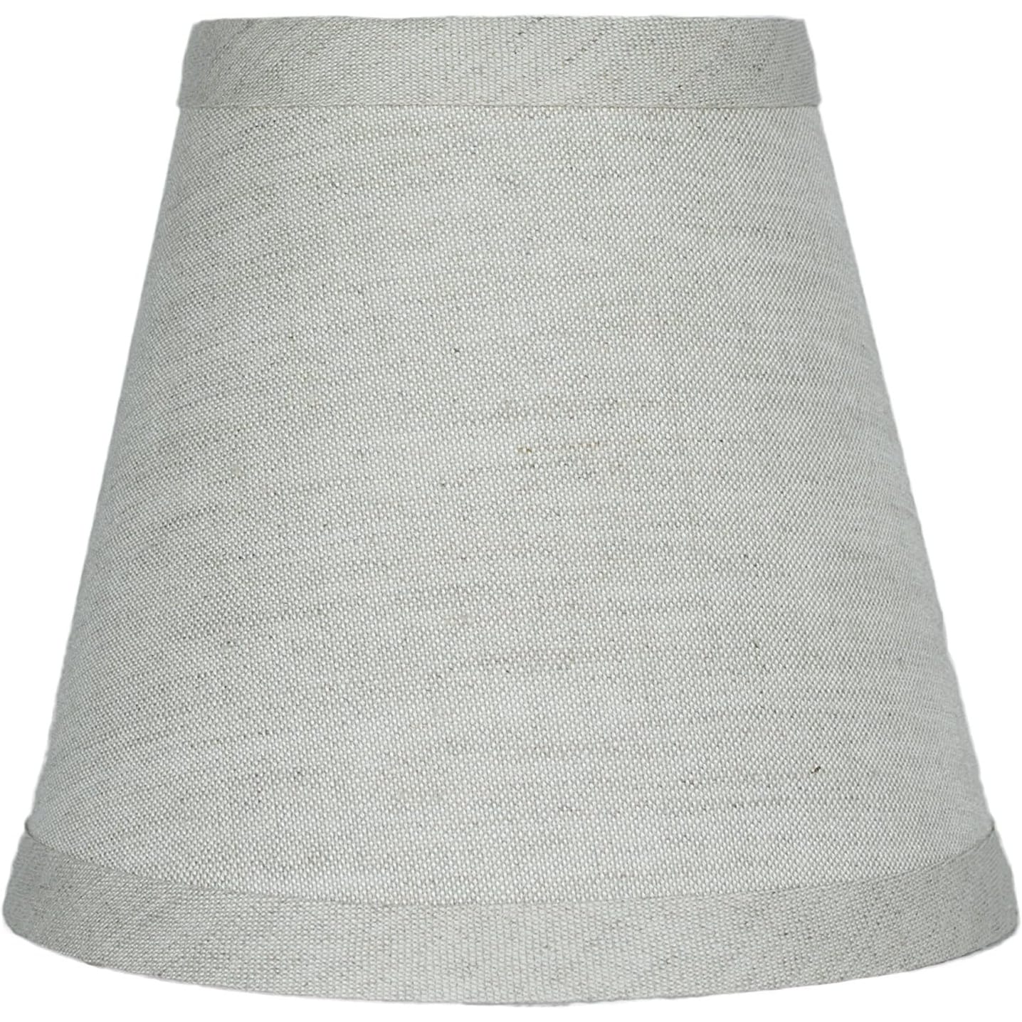 Oatmeal Pure Linen Chandelier Lamp Shade, 3x5x4.5", Hardback, Clip On