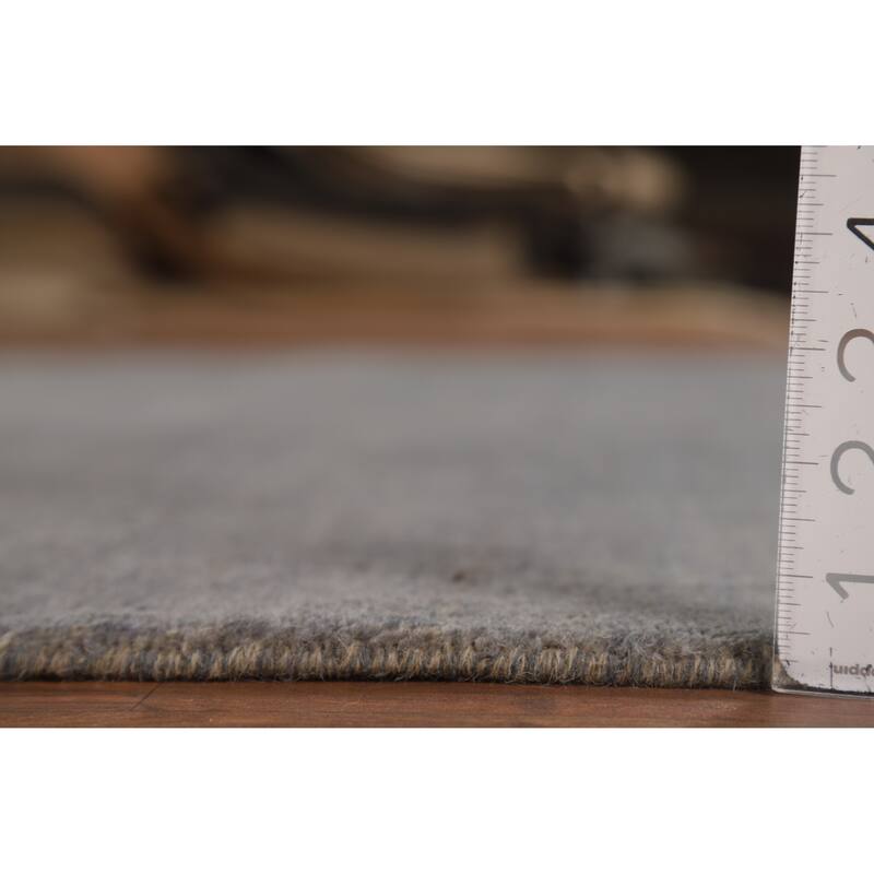 Gray Modern Gabbeh Oriental Area Rug Hand-Knotted Wool Carpet - 5'9" x 7'10"