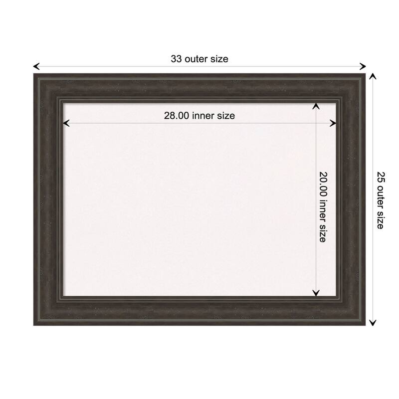 Shipwreck Framed White Corkboard Bulletin Board - Shipwreck Greywash - Board Size 28x20
