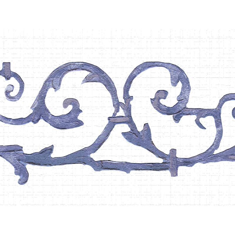 Purple, White Damask Peel and Stick Wallpaper Border 15 ft X 7 in