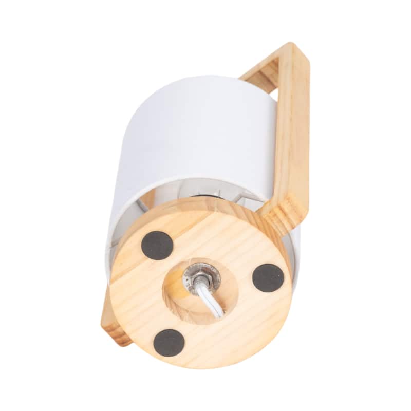 Sagebrook Home Set of Two, Wood Cylinder Table Lamps