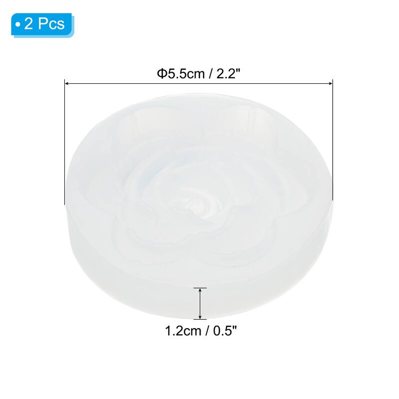 Sunflower Clay Molds, 2 Pcs Silicone Miniature Clay Molds - Clear