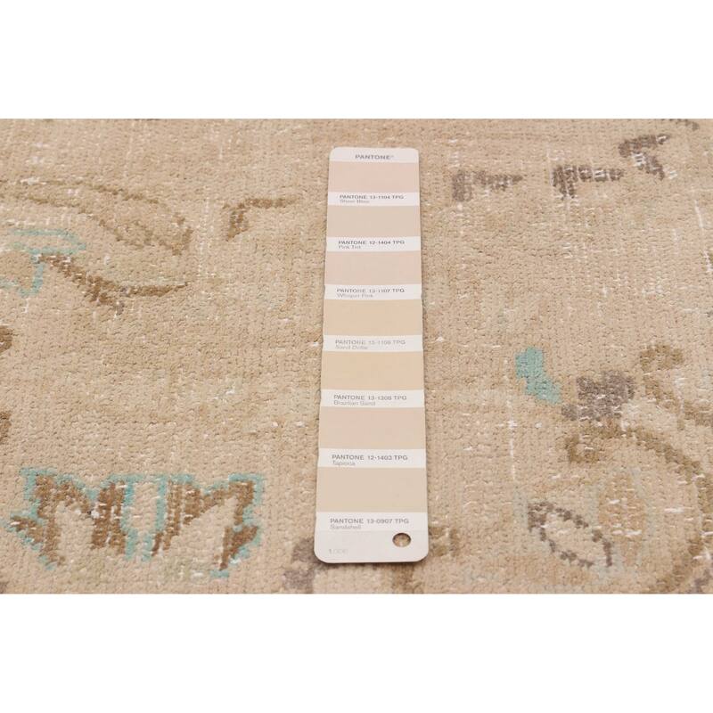 ECARPETGALLERY Hand-knotted Antalya Vintage Beige Wool Rug - 7'2 x 9'8