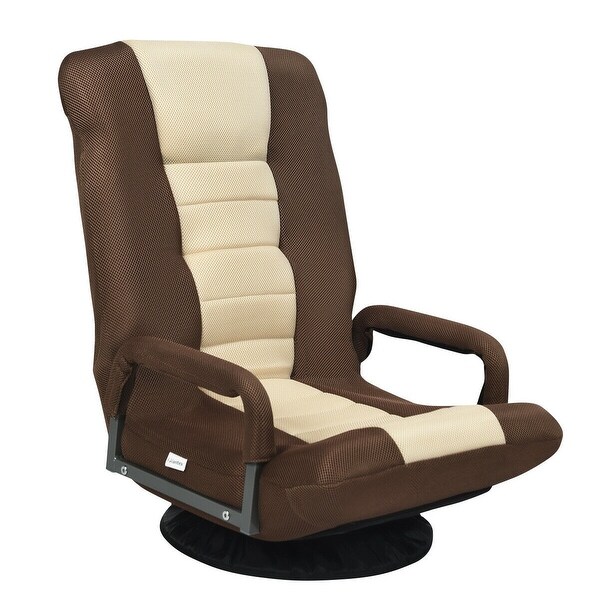 Versatile Foldable Gaming Floor Chair with 360 Degree Swivel and