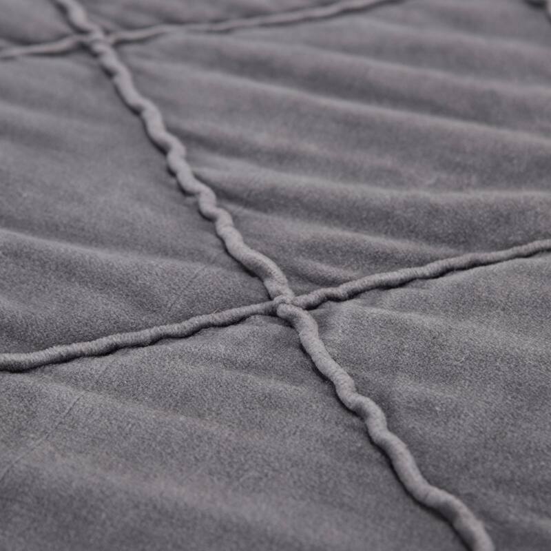 Collin Ivory Quilt Hand Quilted with Pin Tucks