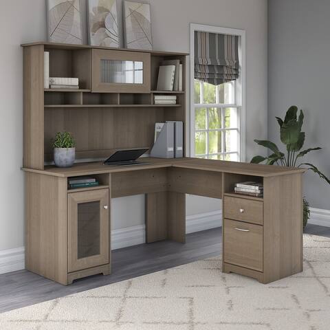 Copper Grove Daintree L-shaped Desk with Hutch