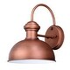 preview thumbnail 6 of 5, Vaxcel Lighting Franklin Single Light 13" Tall Outdoor Wall Sconce Brushed Copper