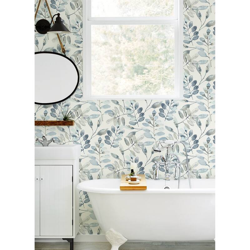 Chesapeake Pinnate Blue Leaves Wallpaper