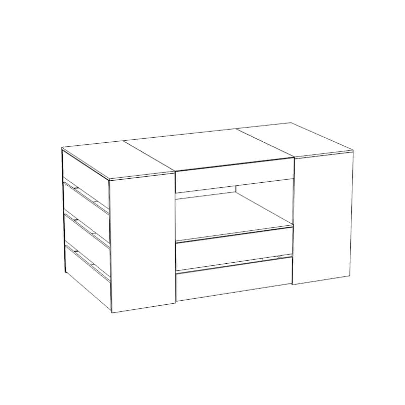 Storage Island with Drawer for Walk-In Closet and Dressing Room Dresser