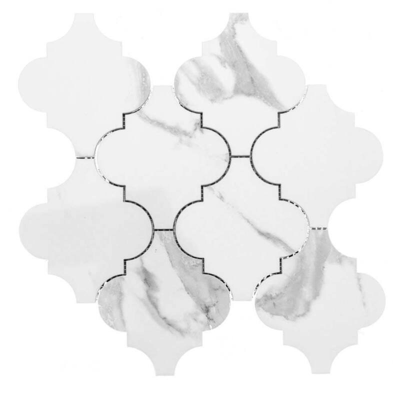 The Tile Life Stately Arabesque 11x12 Calacatta Porcelain Floor & Wall Tile