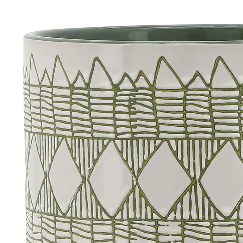 Sagebrook Home Abstract Ceramic Planter on Stand Indoor/Outdoor
