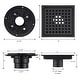 preview thumbnail 12 of 22, Luxier FD01 6 in. x 6 in. Stainless Steel Square Shower Floor Drain