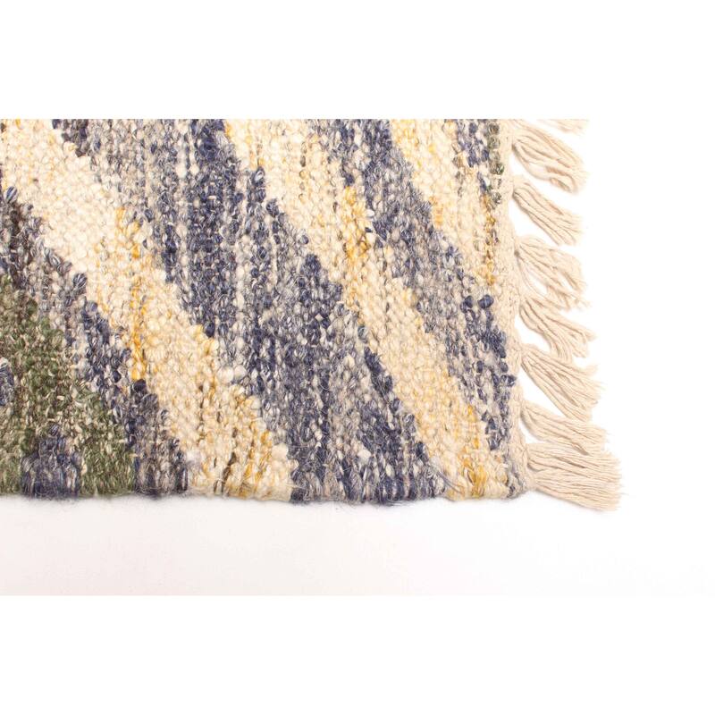 ECARPETGALLERY Flat-Weave Ankara FW Dark Grey Wool Kilim - 5'3 x 8'1