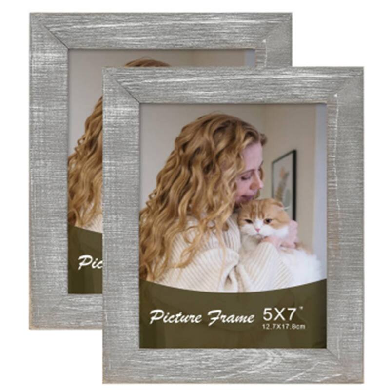 Adeco Decorative Distressed Wood Picture Frame Set