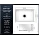 preview thumbnail 7 of 17, Fossil Blu 30-Inch SOLID Fireclay Farmhouse Sink in White, Stainless Steel Accessories, Flat Front - 30 x 20 x 10