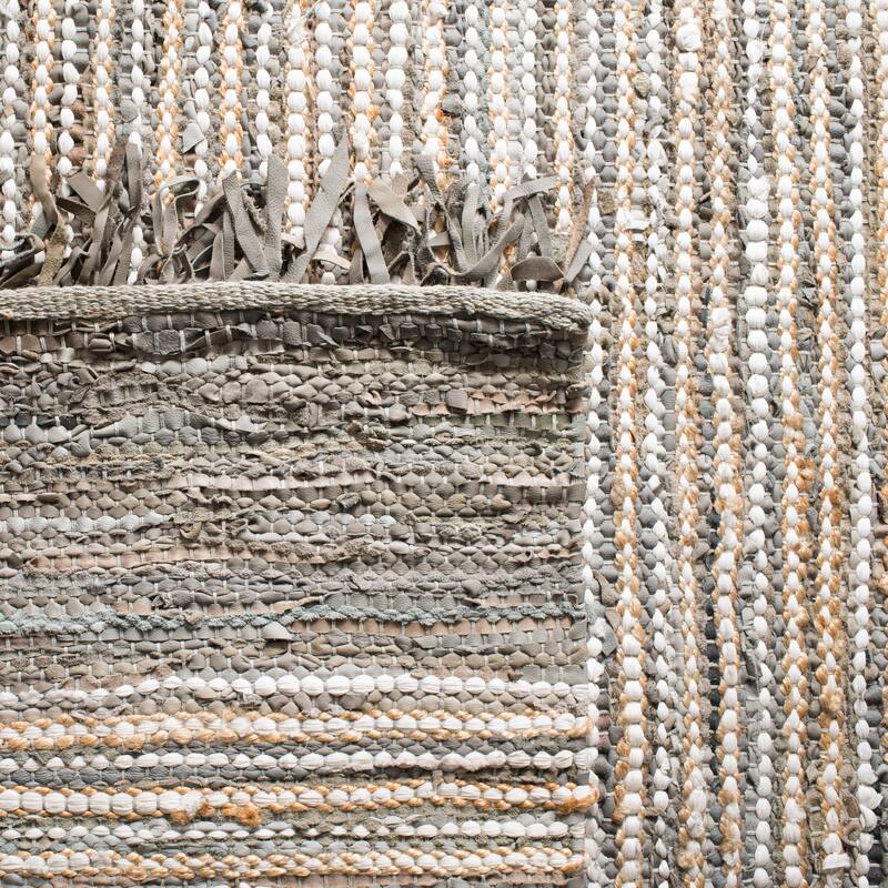 SAFAVIEH Handmade Vintage Boho Leather Lia Modern Stripe Leather