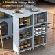 Spruce & Spring Randy Rolling Kitchen Island With Extended Table - Bed ...