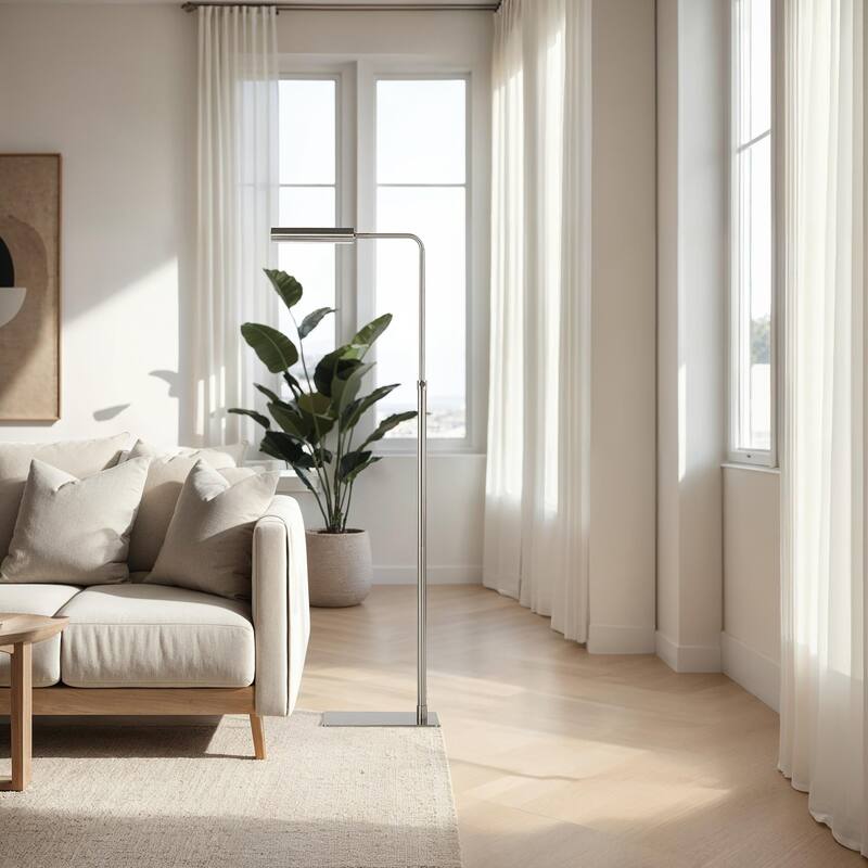 Karima 44.5" Height Floor Lamp, Grey - 18 x 44.5-59.5(Adjustabale) x 7