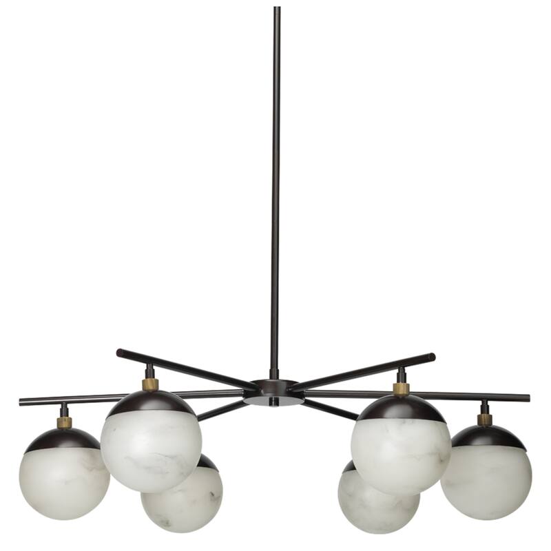 Jamie Young Metro Faux Alabaster 6-Light Chandelier